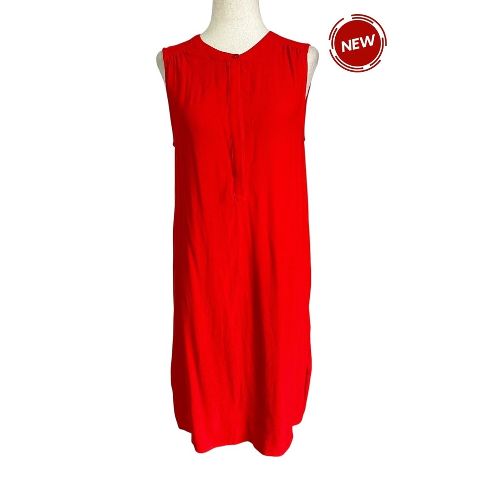 Jasmin and Juliana Red Orange Lined Straight Dress Women Size 2 NWT | 72-2